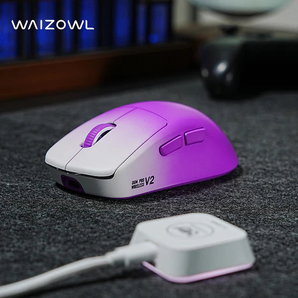 Waizowl OGM Pro V2 Wireless Gaming Mouse - Lightweight Ergonomic Design with RGB Lighting for PC, Mac, Laptop - Perfect for FPS, MOBA, and Esports Gaming