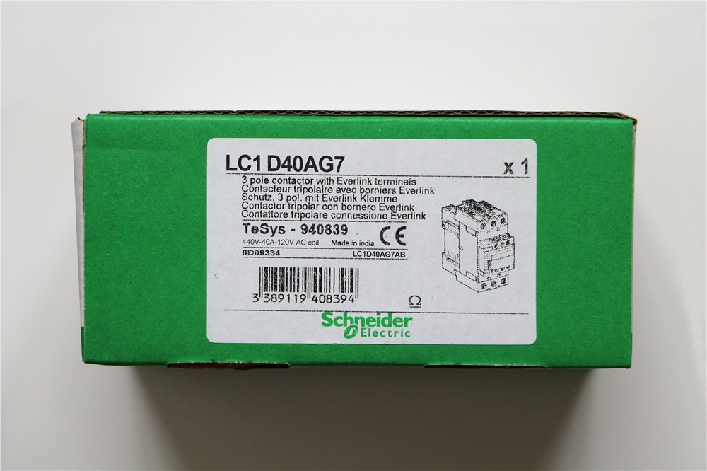 Schneider Electric LC1D40AG7 40A Contactor - Heavy Duty Motor Starter for HVAC, Pumps & Industrial Equipment