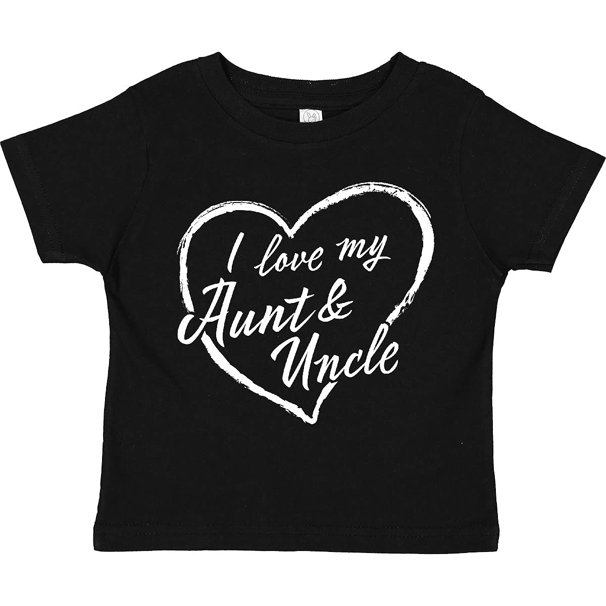 Inktastic I Love My Aunt and Uncle White Chalk Heart Toddler T-Shirt | Cute Graphic Tee for Kids | Perfect for Family Reunions & Gift Giving