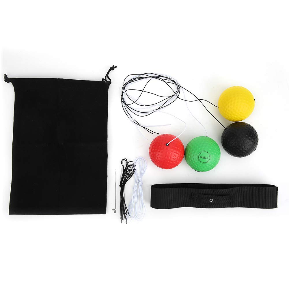 4 Pack Boxing Training Balls - Adjustable Head-Mounted PU Foam Punching Balls for Boxing, MMA, Martial Arts & Fitness Training - Improve Reflexes & Coordination