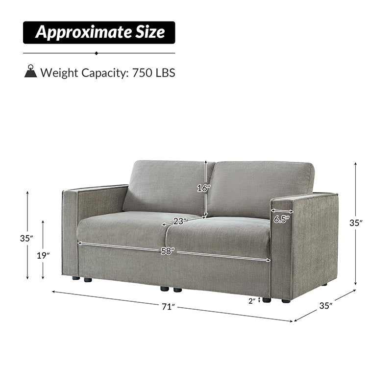 Dilcia 3-Piece Slipcovered Sofa Set - Modern Living Room Furniture with Removable Covers for Easy Cleaning | Perfect for Small Spaces, Apartments & Cozy Home Decor