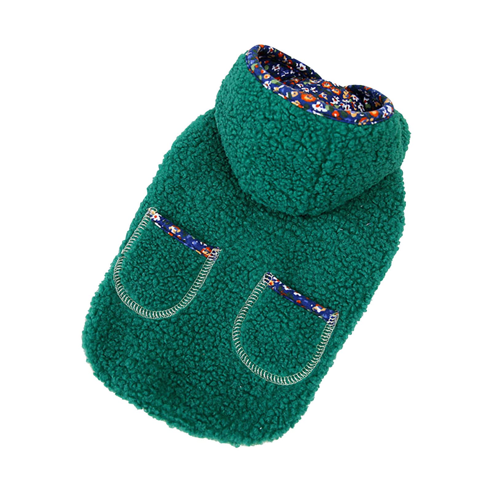 Medium Dog Sweater with Pockets - Warm Winter Pet Clothing for Small to Large Dogs & Cats - Cozy Casual Dress Outfit for Girls & Boys (Green #3, XL) - Perfect for Outdoor Walks & Indoor Lounging