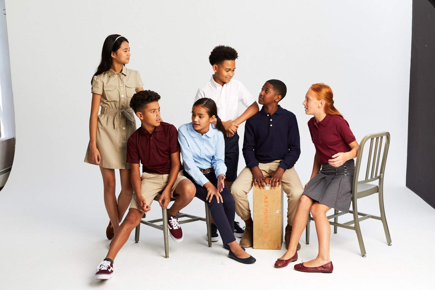 French Toast Girls' Adjustable Waist Pleated-Front Two-Tab Scooter Skirt - Perfect for School Uniforms, Playdates & Everyday Wear