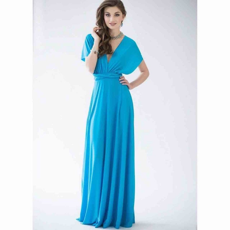 Boho Convertible Maxi Dress for Women - Versatile Summer Beach & Club Wear