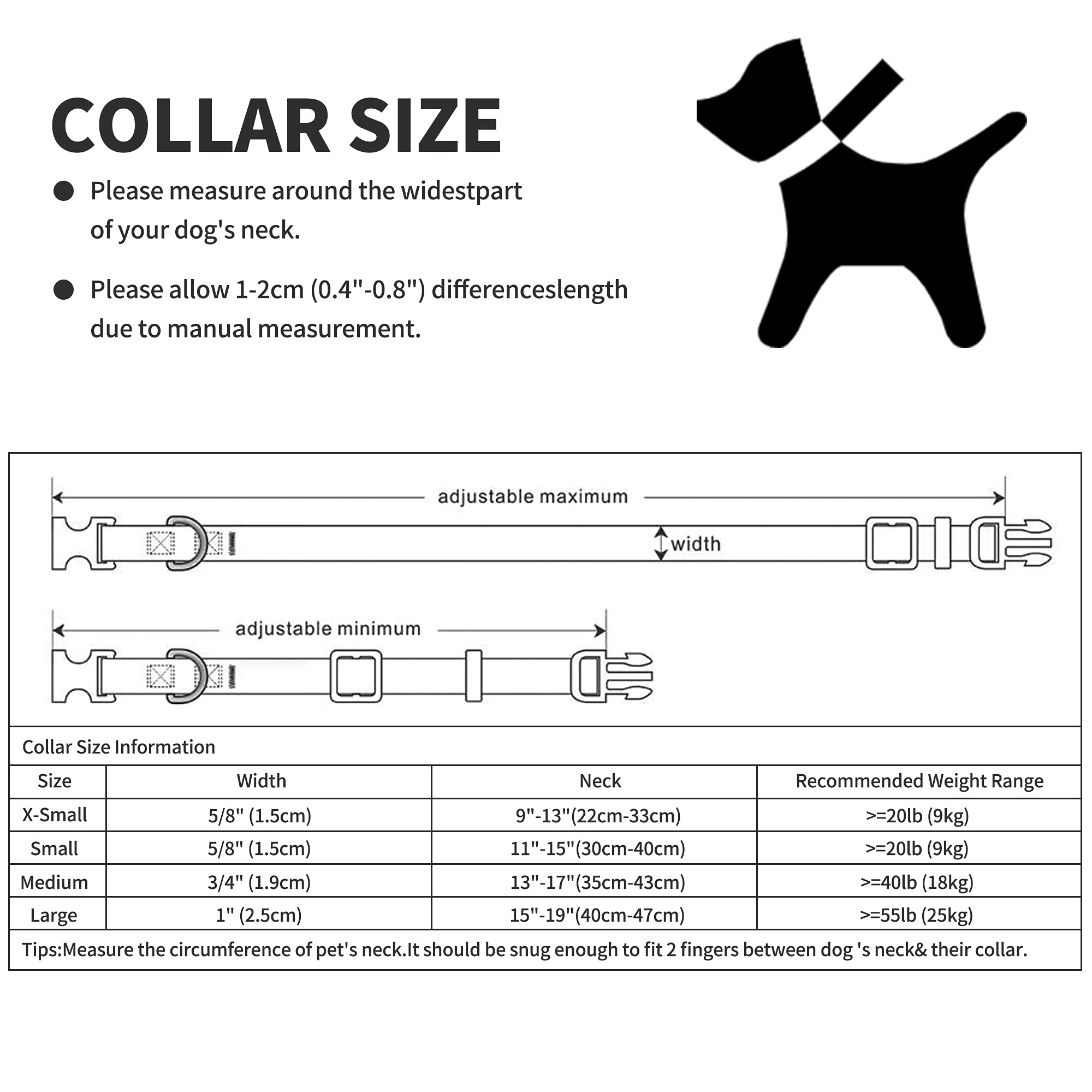 Reflective Nylon Dog Collar - Lightweight Purple Puppy Collar for Small Dogs - Perfect for Night Walks