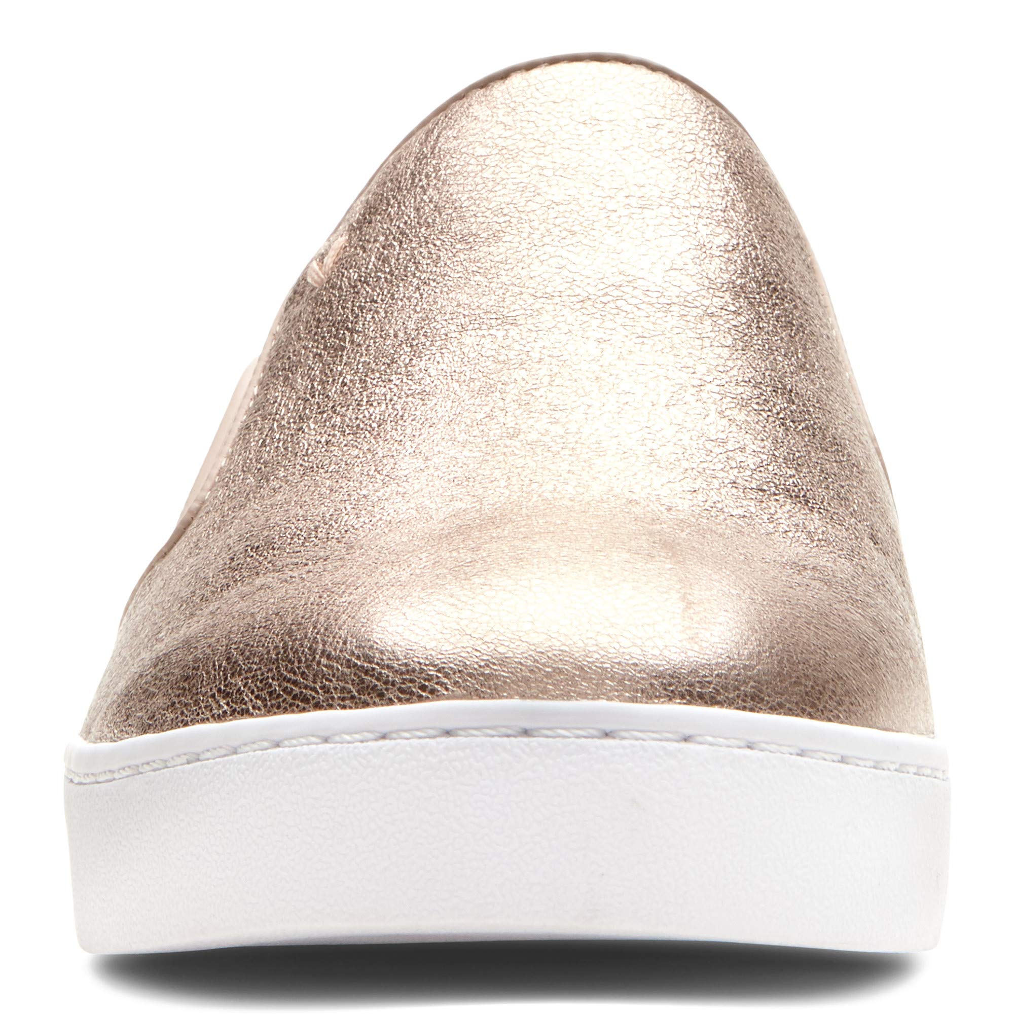 Vionic Women's Dakota Bronze Slip-On Loafers - Comfortable Orthotic Support Shoes for Work, Travel & Everyday Wear