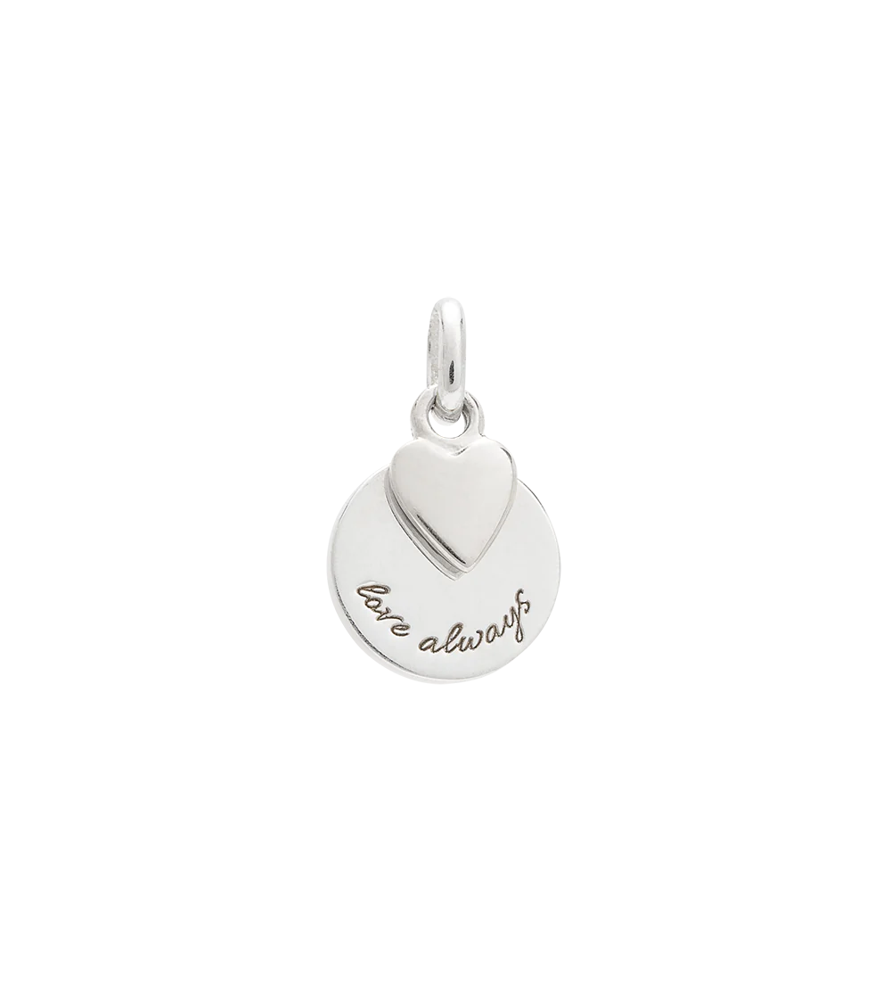 Love Always Double Charm Silver Necklace - Elegant & Romantic Jewelry for Women - Perfect for Anniversaries, Valentine's Day & Special Occasions