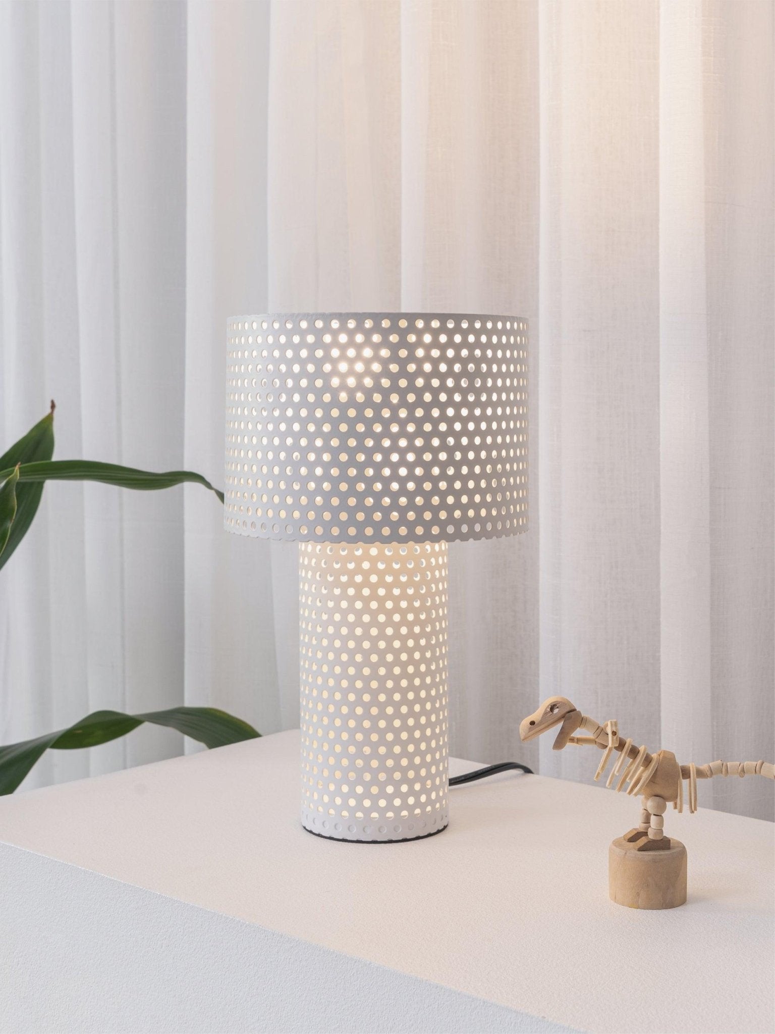 Modern Embrey Table Lamp - Stylish LED Nightstand Light for Bedroom, Living Room & Office - Warm White & Cool White Dimmable Lighting for Reading & Relaxation