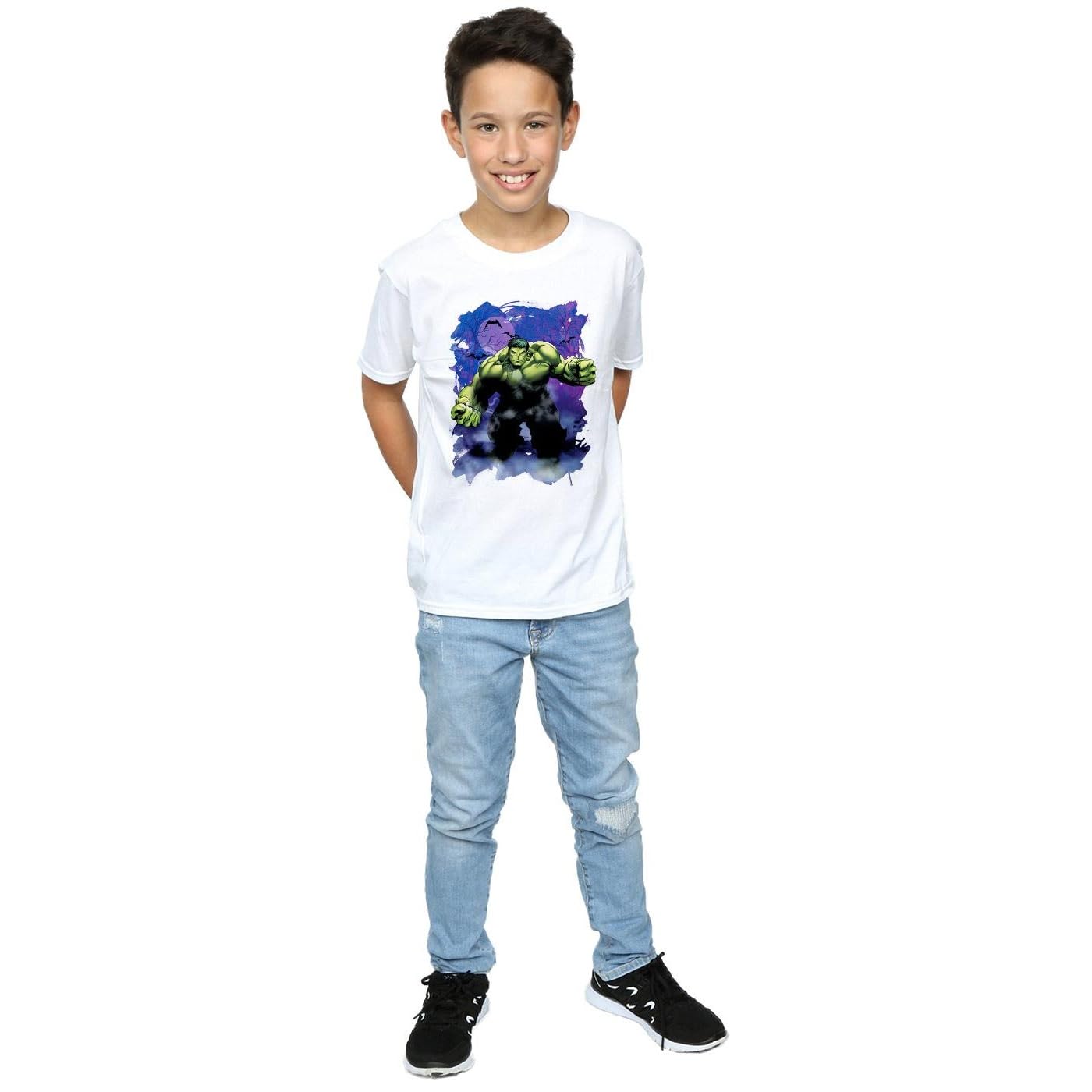 Marvel Hulk Halloween T-Shirt for Boys 9-11 Years - Green Superhero Graphic Tee for Kids Costume Party & Spooky Forest Adventures