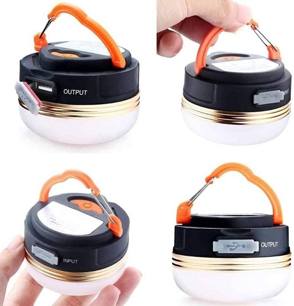 USB Rechargeable LED Camping Lantern - Waterproof Mini Flashlight & Tent Light for Outdoor Adventures, Hiking, Backpacking, Emergency, Garden, Patio, and Power Outages