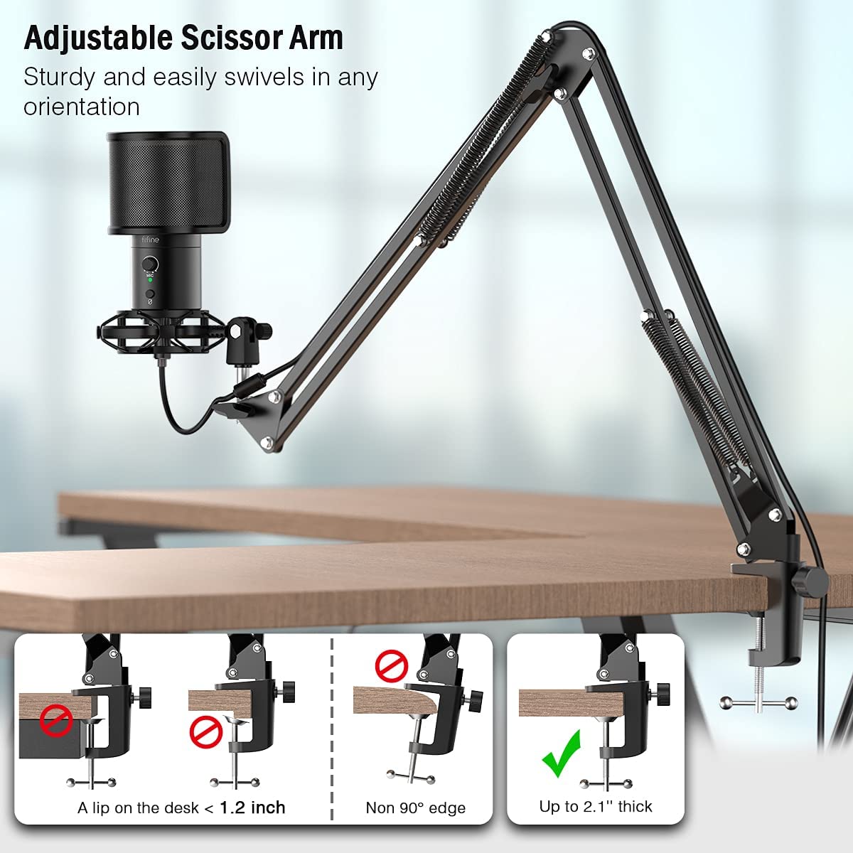 Fifine T683 USB C Microphone - Professional Cardioid Condenser Mic for Podcasting, Streaming, Gaming & Recording - Plug & Play USB-C Connectivity for PC, Mac & Laptop - Perfect for Home Studio, YouTube & Voiceovers