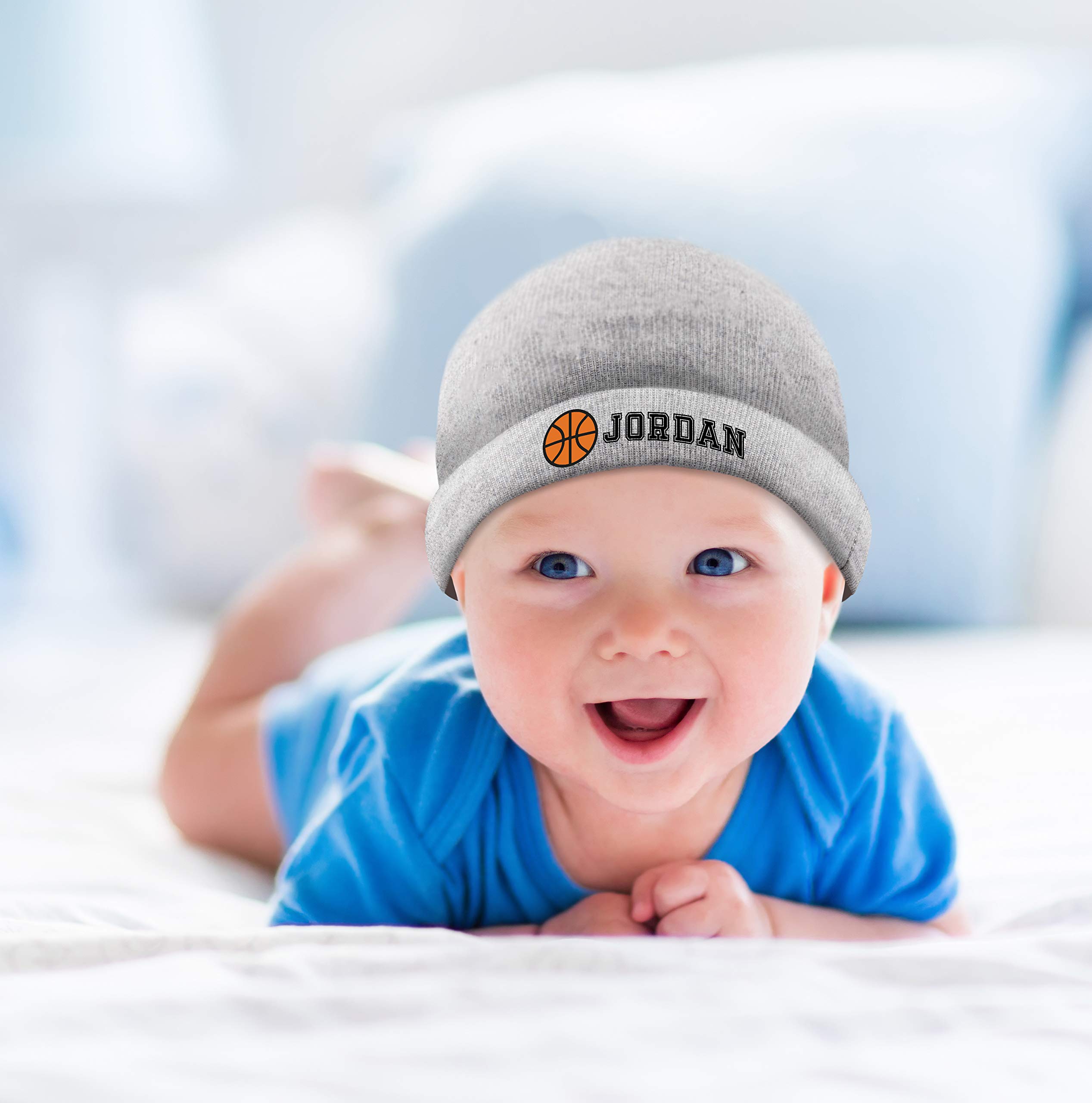Personalized Baby Rib Cap - Custom Newborn Hat for Boys & Girls | Soft Warm Winter Beanie for Infants 0-24 Months | Perfect for Outdoor Activities, Photo Shoots & Gifts
