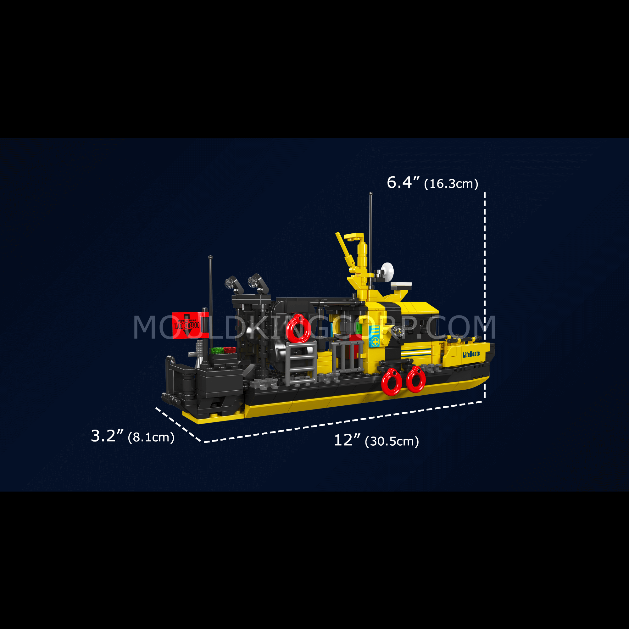 Mould King 10080 Norwegian Multi-Functional Lifeboat Building Set - 462 Pcs STEM Toy for Kids & Adults | Perfect for Creative Play, Educational Gifts & Collector Displays