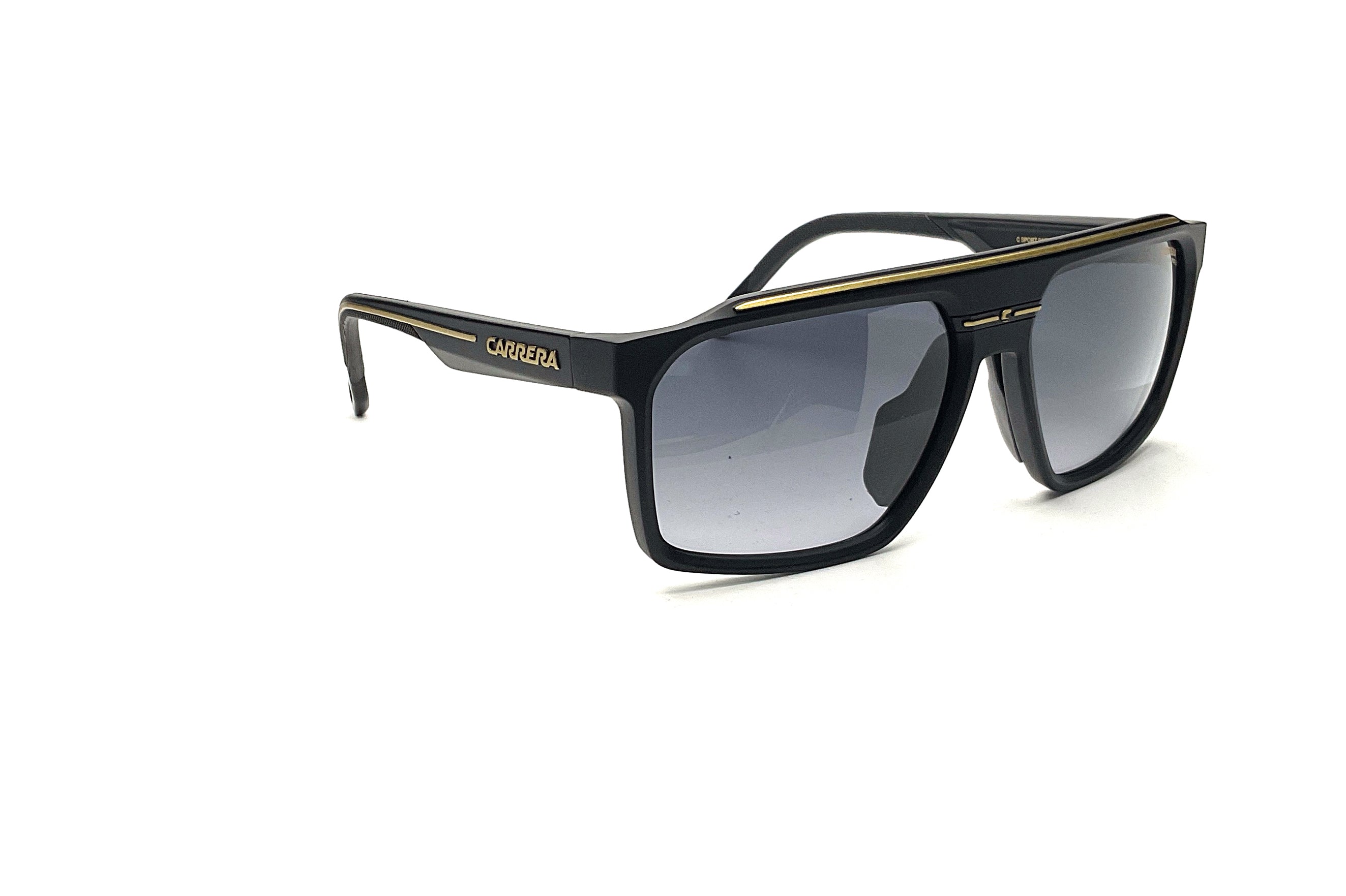 Carrera C Sport 04 Matte Black Gold Sunglasses - Polarized UV Protection for Men & Women - Perfect for Driving, Running, and Outdoor Activities