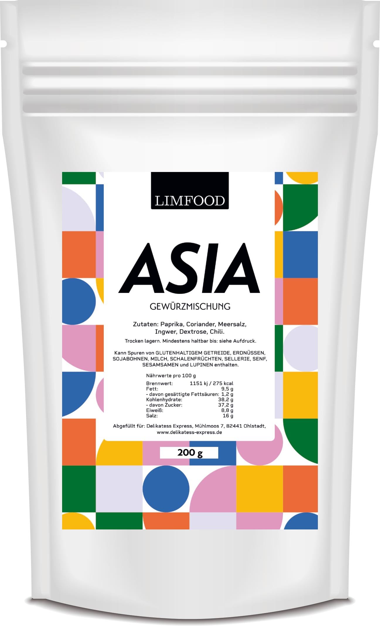 Limfood | 200g Asian Spice Mix for Authentic Asian Cuisine - Perfect for Stir-Fried Noodles with Chicken & Egg Fried Rice - Ideal for Home Cooking, Restaurant Use & Asian Food Lovers