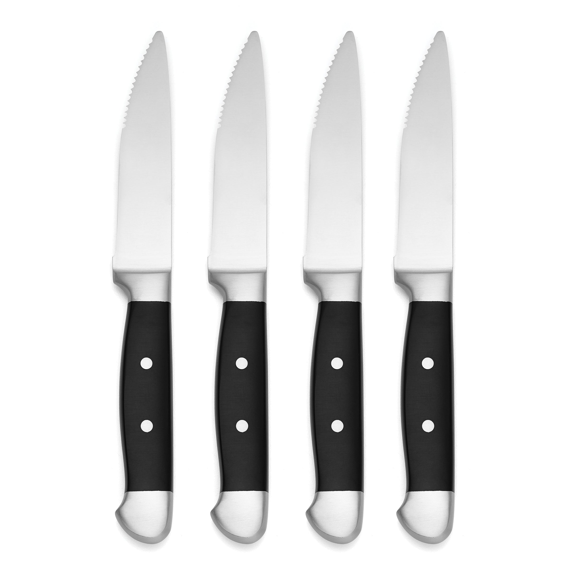 Premium Jumbo Steak Knives Set - 4 Piece High-Quality Serrated Blades for Perfect Steak Cutting | Ideal for BBQ, Dinner Parties & Home Kitchen Use