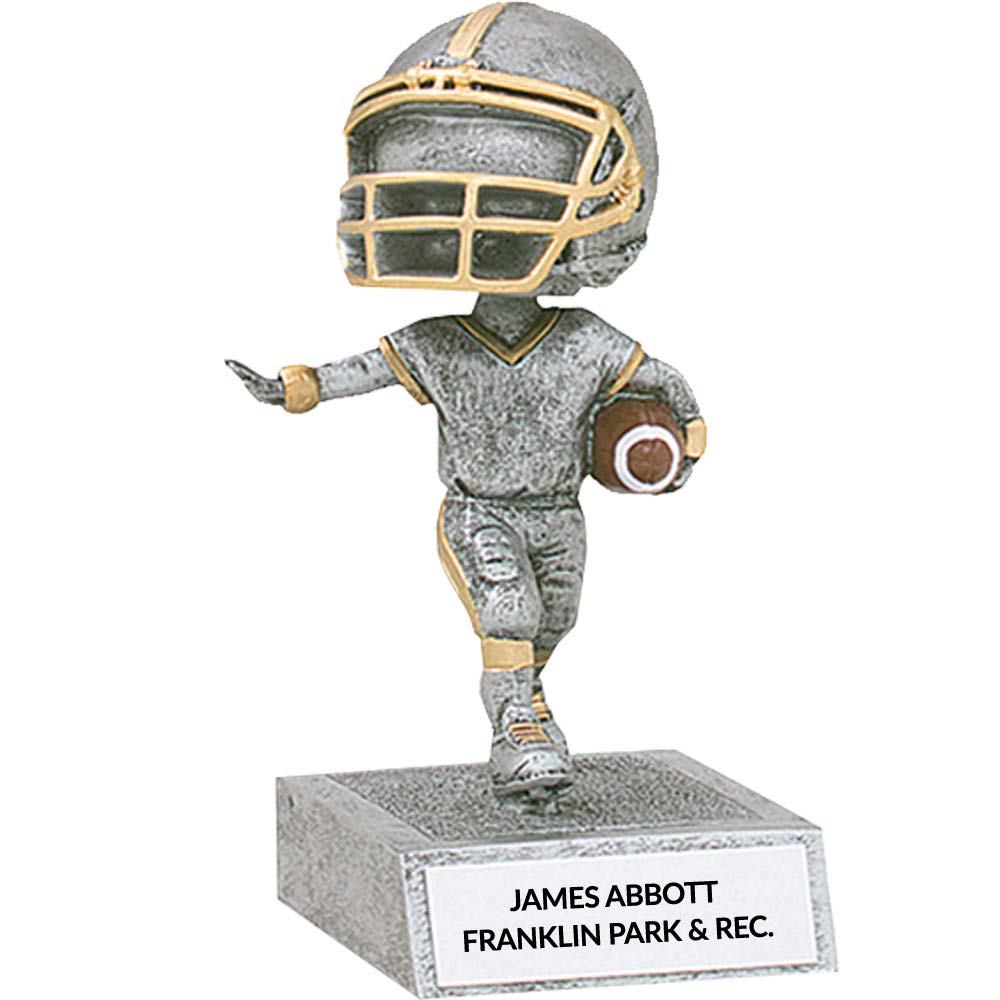 Personalized Football Bobble Head Trophy - Custom Engraved Fantasy Football Award - Perfect for Fantasy League Prizes, Sports Memorabilia & Man Cave Decor