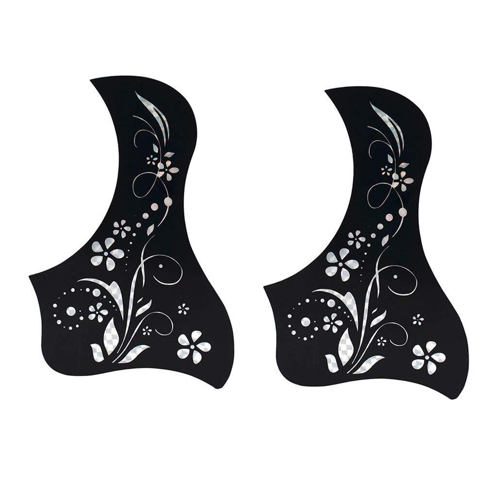 Silver Guitar Pickguard - Anti-Scratch Flower Adhesive Guard for Acoustic & Folk Guitars | Durable Protection for Performances & Practice Sessions