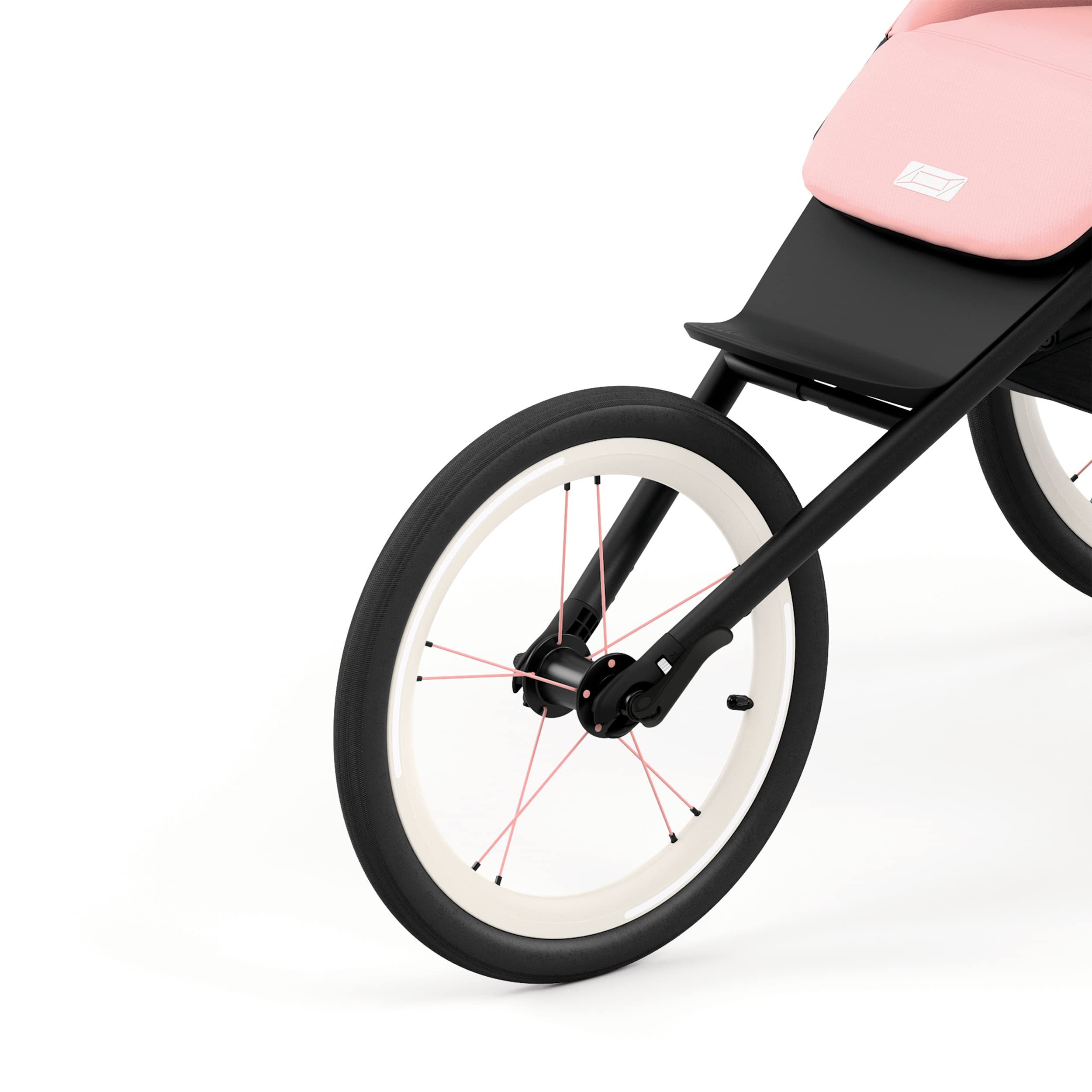 Cybex AVI Jogging Stroller Frame - Lightweight & Durable Black & Pink Design for Active Parents | Perfect for Running, Walking & Outdoor Adventures with Baby