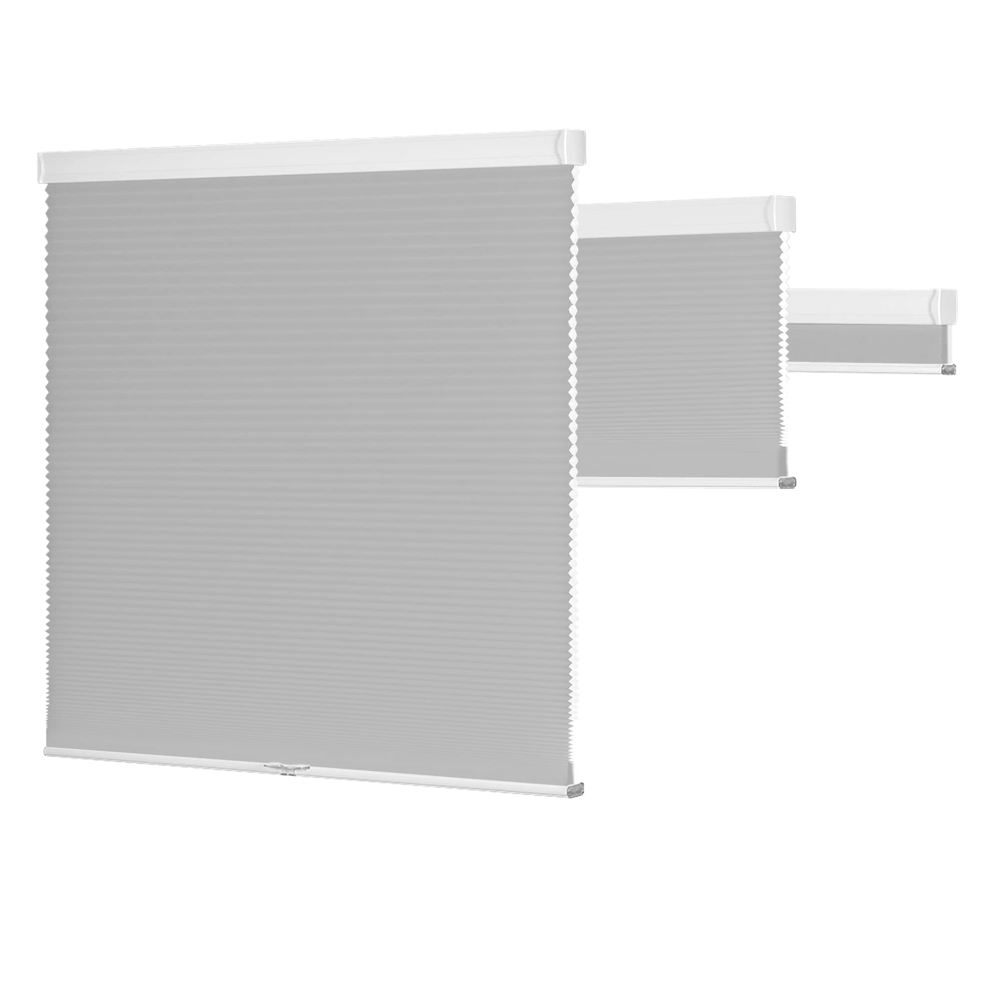 BERISSA Cordless Honeycomb Shades - Light Filtering Cellular Window Blinds for Bedroom, Office & Living Room - 66