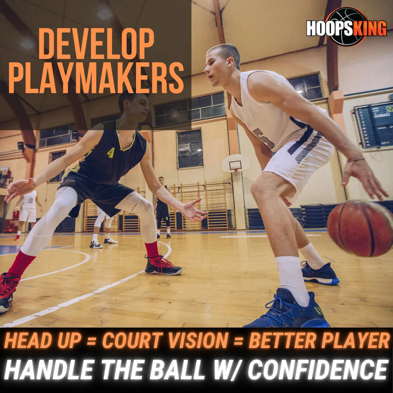 HoopsKing Basketball Dribble Goggles - Blinders Training Glasses for Soccer & Basketball Players | Improve Ball Handling Skills | Perfect for Court and Field Practice