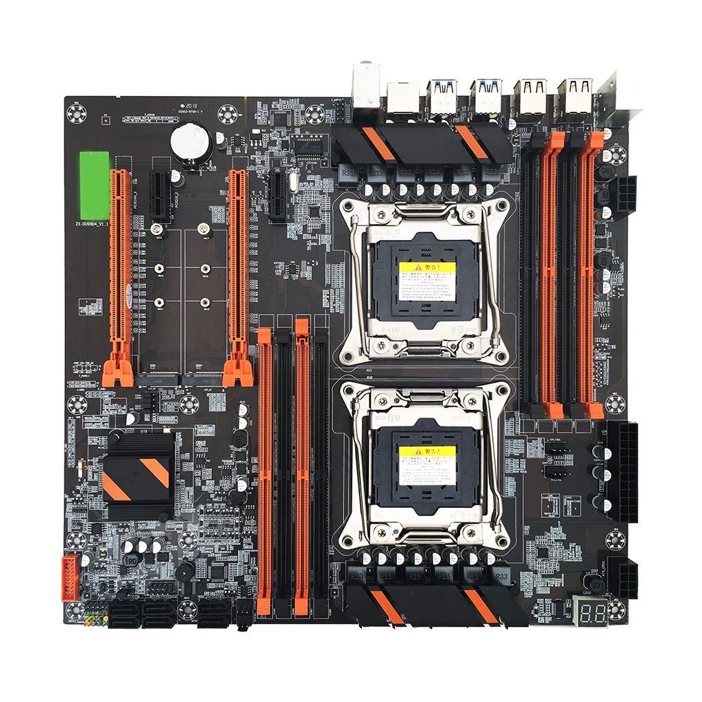 X99 Dual Server Motherboard - LGA2011-3 Socket, DDR4 Memory Support, Gaming & Workstation PC Mainboard - Perfect for High-Performance Computing, Gaming Rigs, and Server Builds