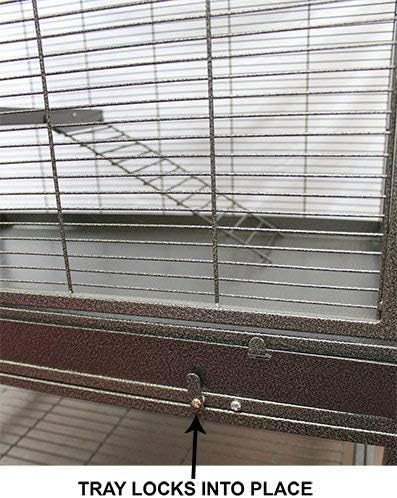 2 Level Mansion Cage for Small Pets - Hamster, Guinea Pig, Rabbit Cage with Durable Metal Wire & Removable Tray - Perfect for Indoor Pet Playpen and Home Decor