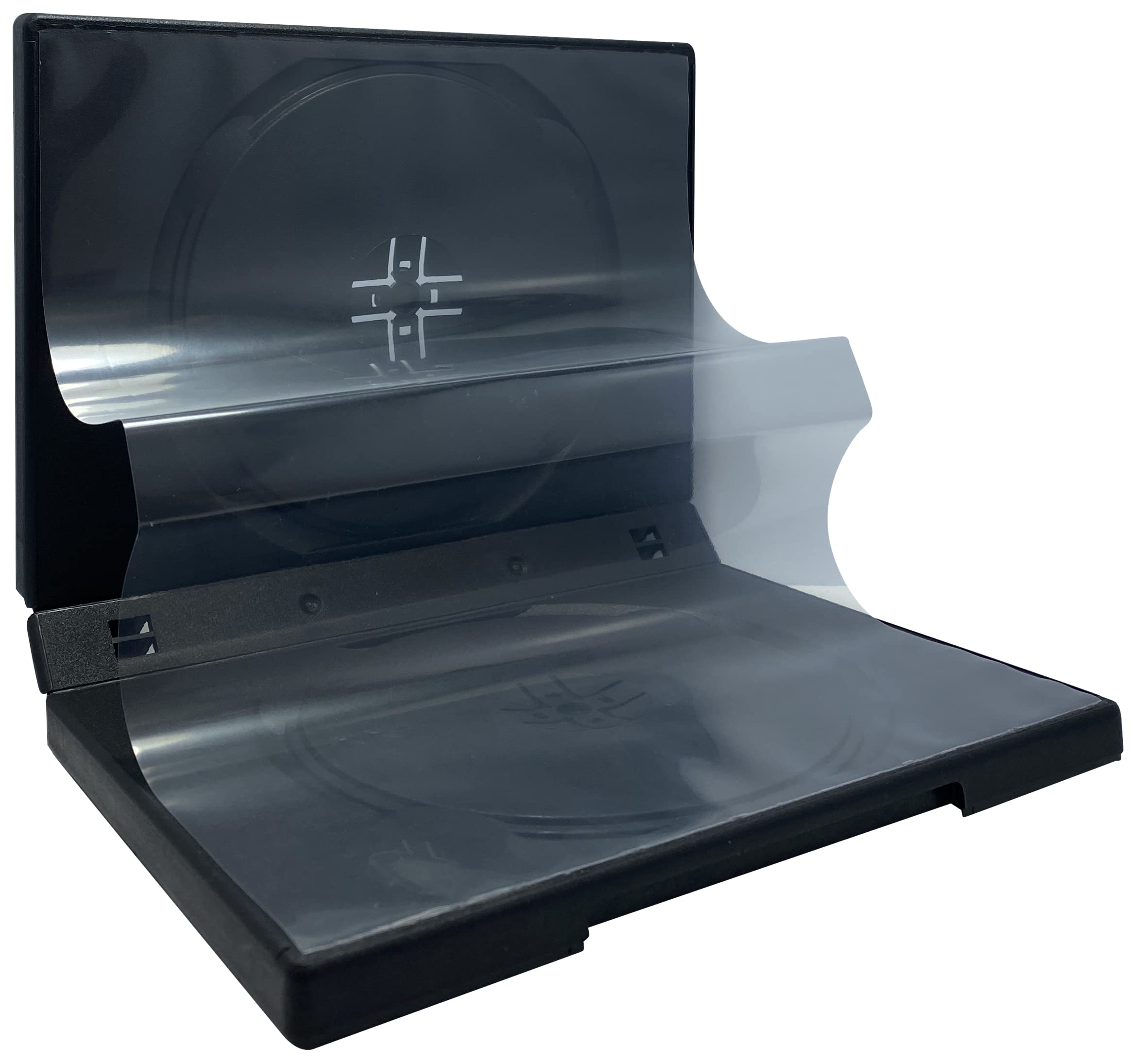 100 Pack Black 6 Disc DVD Cases with Clear Sleeves - Bulk Storage for Movies, Music, Games & Data - Perfect for Home Collections, Media Libraries & Office Organization
