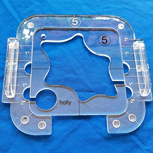 Holly Template For Quilting With FMQ Grip5