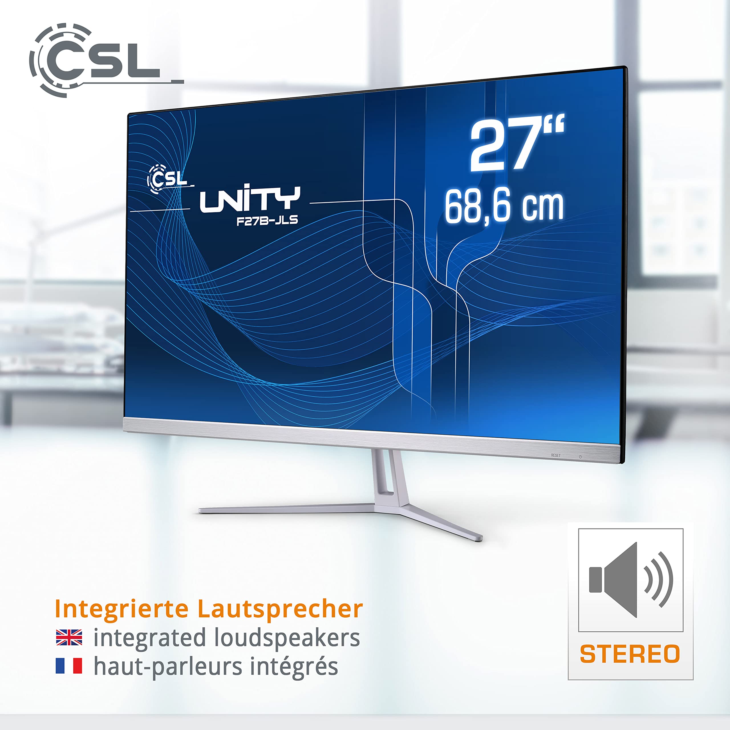 CSL Unity F27W-JLS 27-inch All-in-One PC - Intel Celeron N5100 Quad-Core, 32GB DDR4 RAM, 1TB SSD, Full HD 1080p Display, Windows 10 Home (White) - Perfect for Home Office, Business Workstations & Family Entertainment