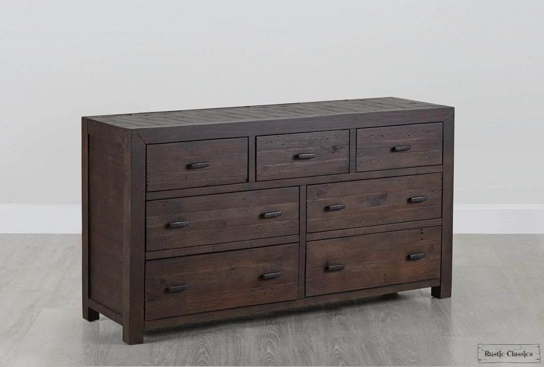 Whistler Reclaimed Wood 7-Drawer Dresser, Brown Vintage Chest of Drawers for Bedroom Storage & Organization - Perfect for Master Bedroom, Guest Room or Dorm Decor