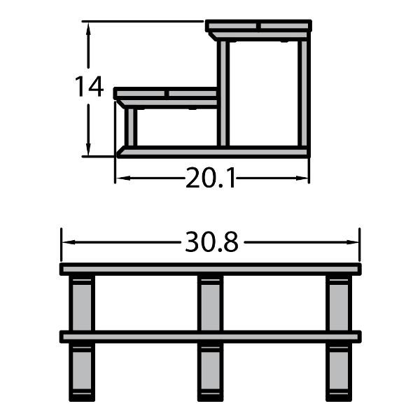 32 Inch Hot Tub Spa Two-Tier Steps - Non-Slip, Sturdy & Easy to Install for Inground & Above Ground Spas - Perfect for Relaxing & Entertaining