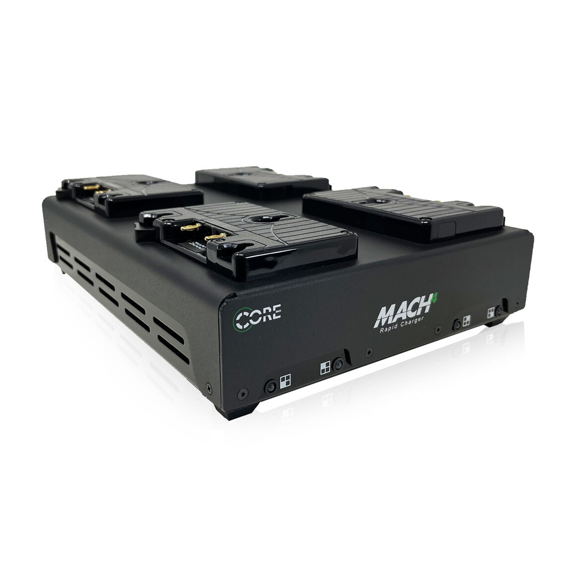 Core SWX Mach4 Quad Series 4-Position Gold Mount Battery Charger with 4A Fast Charging - Perfect for Professional Videography, Photography & Broadcast Equipment Power Solutions