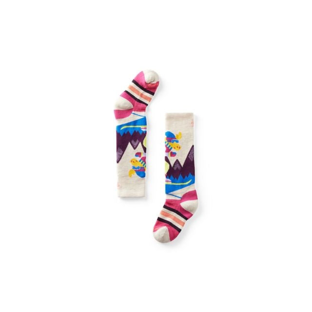 Kids' Winter Sports Full Cushion Over-the-Calf Socks with Mountain Moose Pattern - Warm & Cozy for Skiing, Snowboarding & Outdoor Adventures