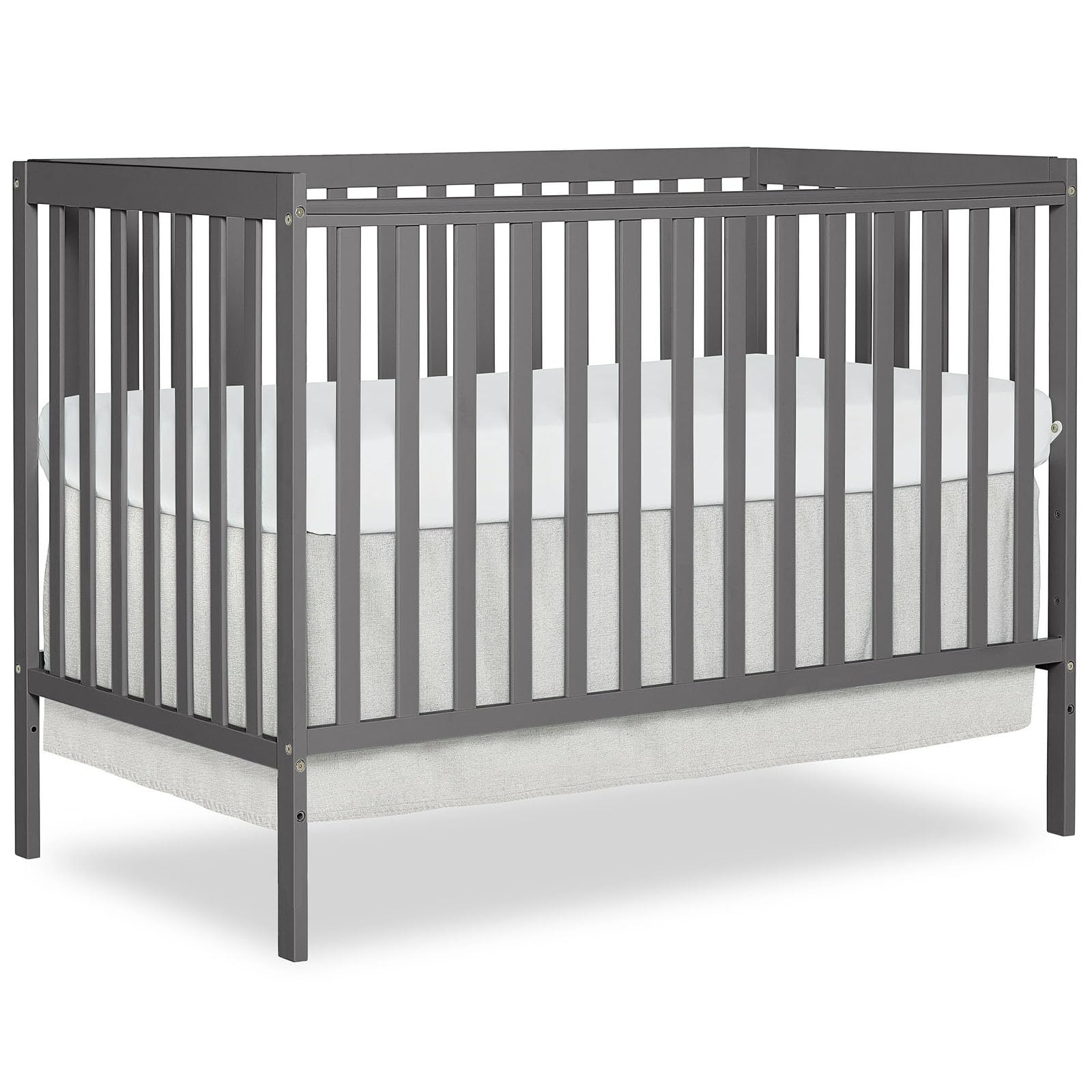 5-in-1 Convertible Baby Crib to Toddler Bed - Grey Nursery Furniture Set with Daybed & Full-Size Bed Frame Conversion (Mattress Not Included) | Perfect for Newborns, Infants & Growing Kids Bedroom Decor