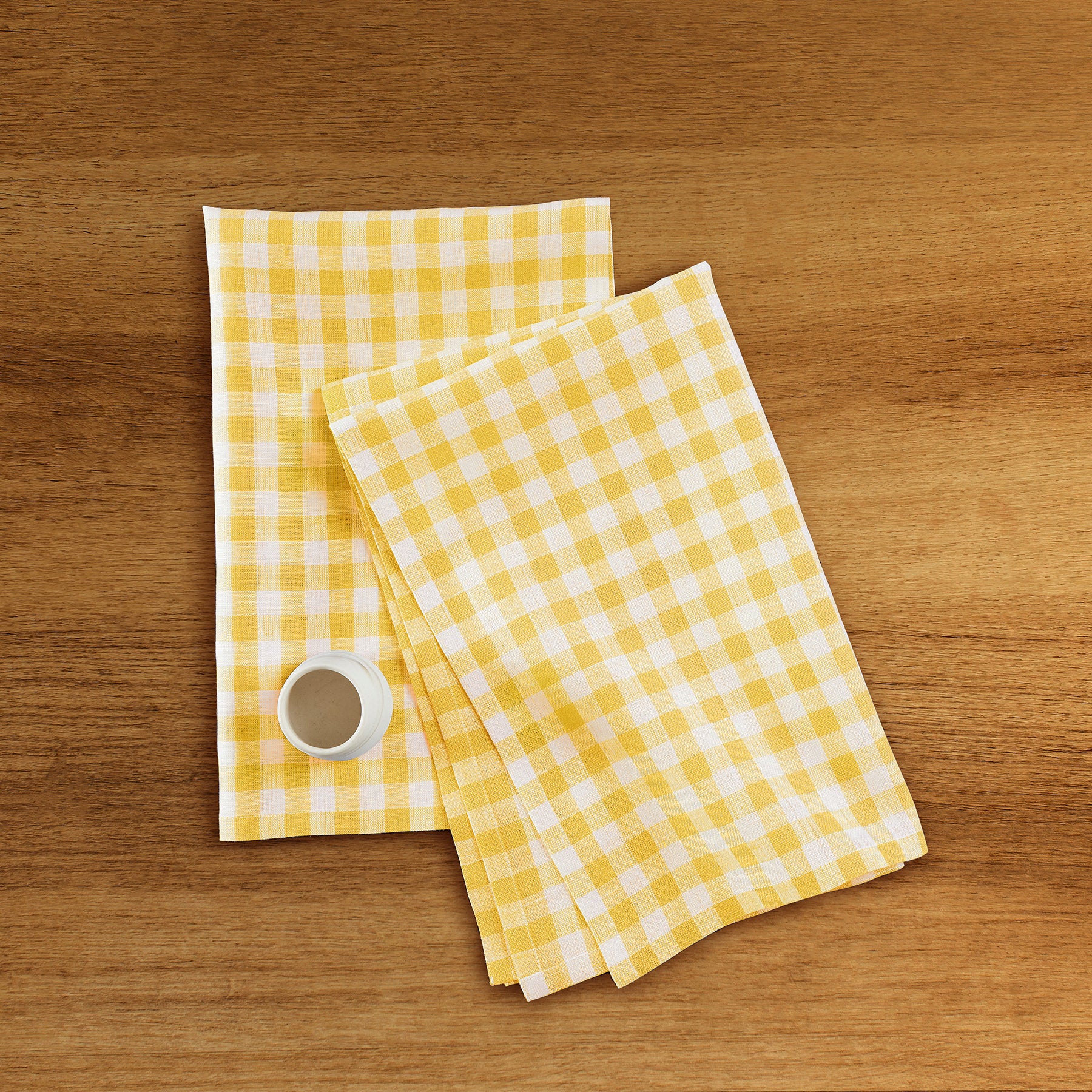 Premium Gingham Kitchen Towels Set of 6 - Absorbent & Durable Cotton Dish Towels for Drying Dishes & Cleaning - Cute Checkered Pattern for Farmhouse, Rustic & Modern Kitchens