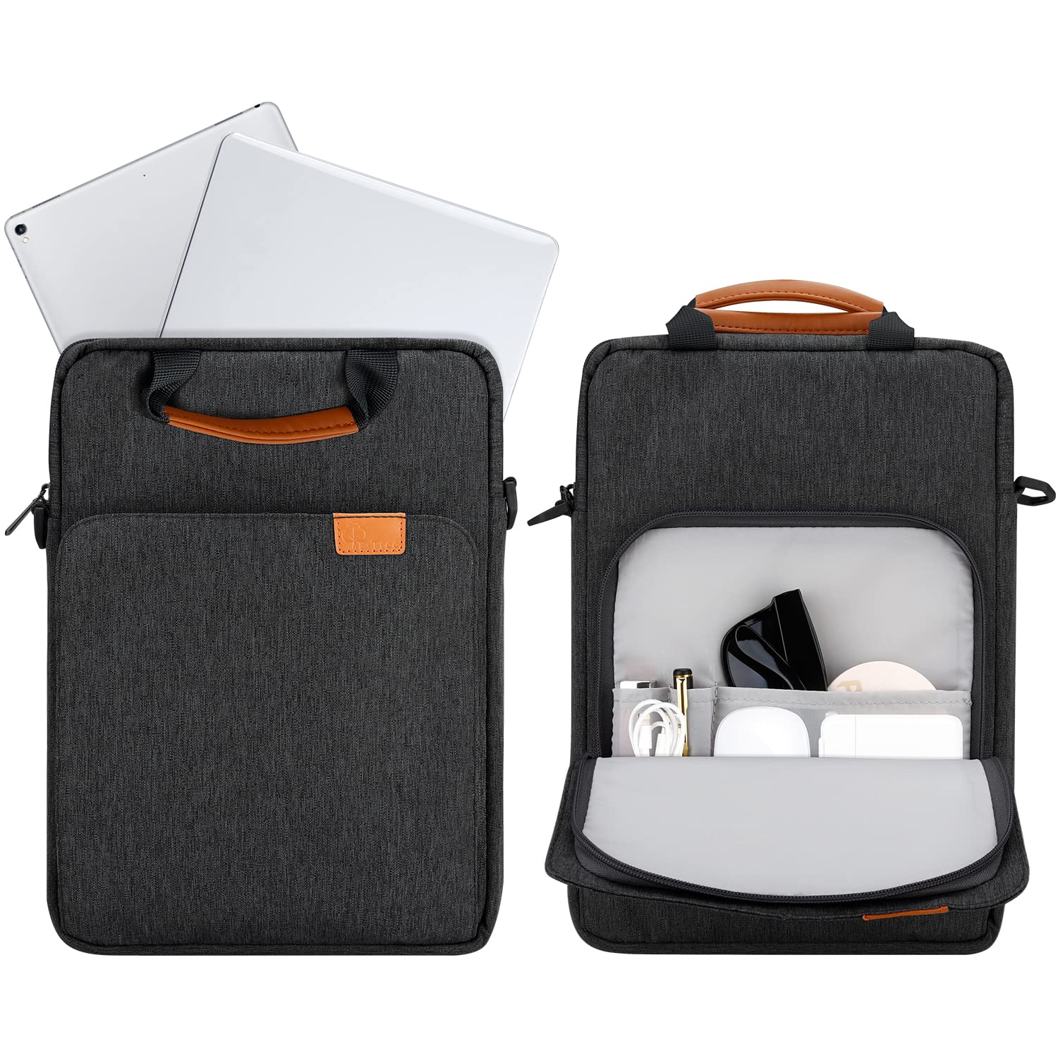 13 Inch Laptop Sleeve with Shoulder Strap & Handle - Protective Case for 13.3