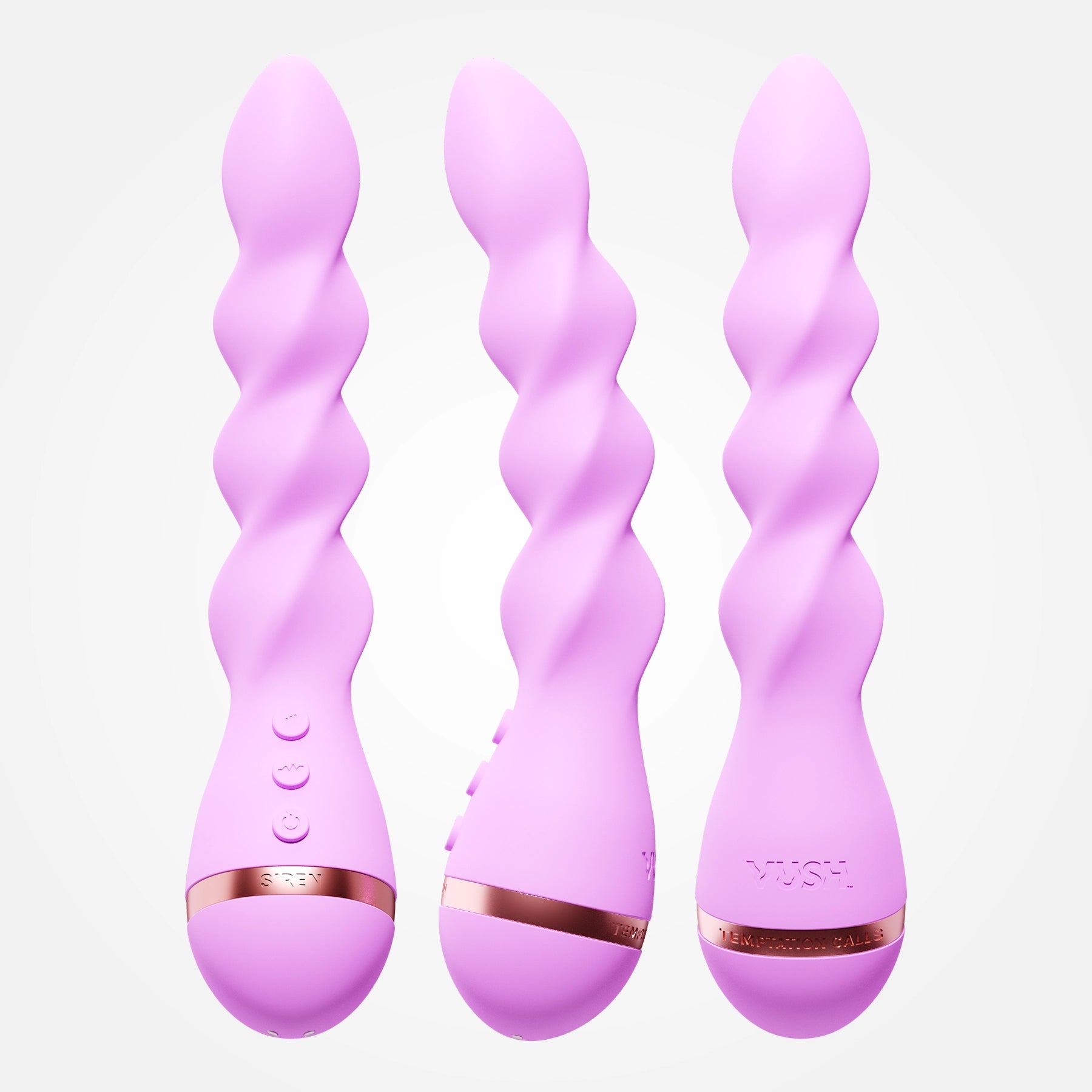 Siren Purple Rechargeable Twist Vibrator with Gyrating Tip - Powerful Personal Massager for Women, Waterproof & Quiet Adult Toy - Perfect for Solo Play & Couples Intimacy
