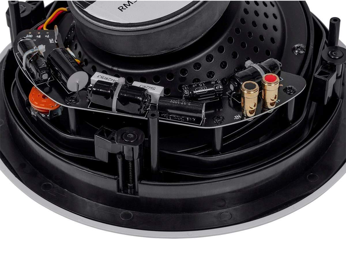 Monoprice Alpha Series 8-Inch 2-Way Carbon Fiber In-Ceiling Speakers with 15° Angled Drivers (Pair, Black) - Premium Home Theater & Background Music System for Living Room, Bedroom, and Office