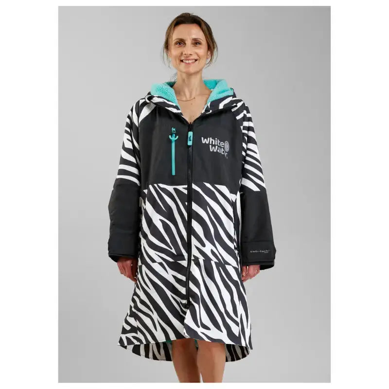 Unisex Zebra Print Swim Robe for Adults - Quick Dry Beach Cover Up for Pool, Beach & Spa | Perfect for Swimming, Lounging & Water Activities