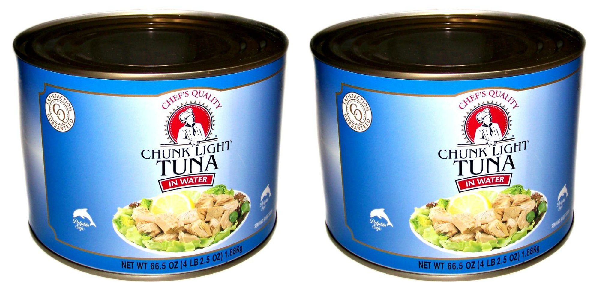 Premium Chef's Quality Chunk Light Tuna in Water - 66.5 oz (2 Cans) - High Protein, Low Mercury, Wild Caught - Perfect for Salads, Sandwiches & Healthy Meal Prep