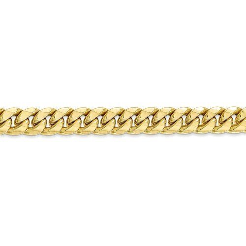 10K Yellow Gold 7.3mm Semi-Solid Miami Cuban Chain - 4 Lengths Available | Men's Jewelry, Hip Hop Style, Gift for Him, Wedding, Party, Everyday Wear