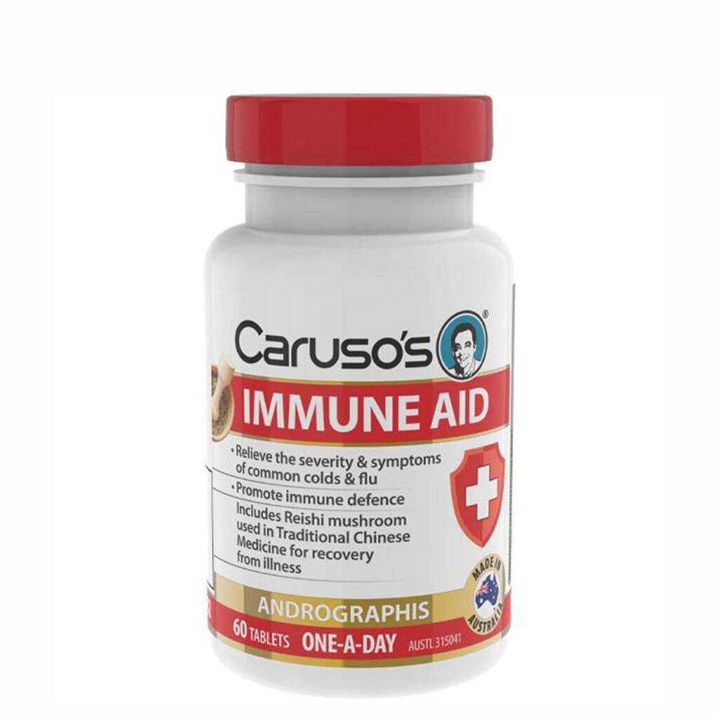 Caruso's Immune Aid Supplement - Natural Immune System Booster for Adults & Kids - Supports Cold & Flu Defense - Great for Daily Wellness & Travel Protection