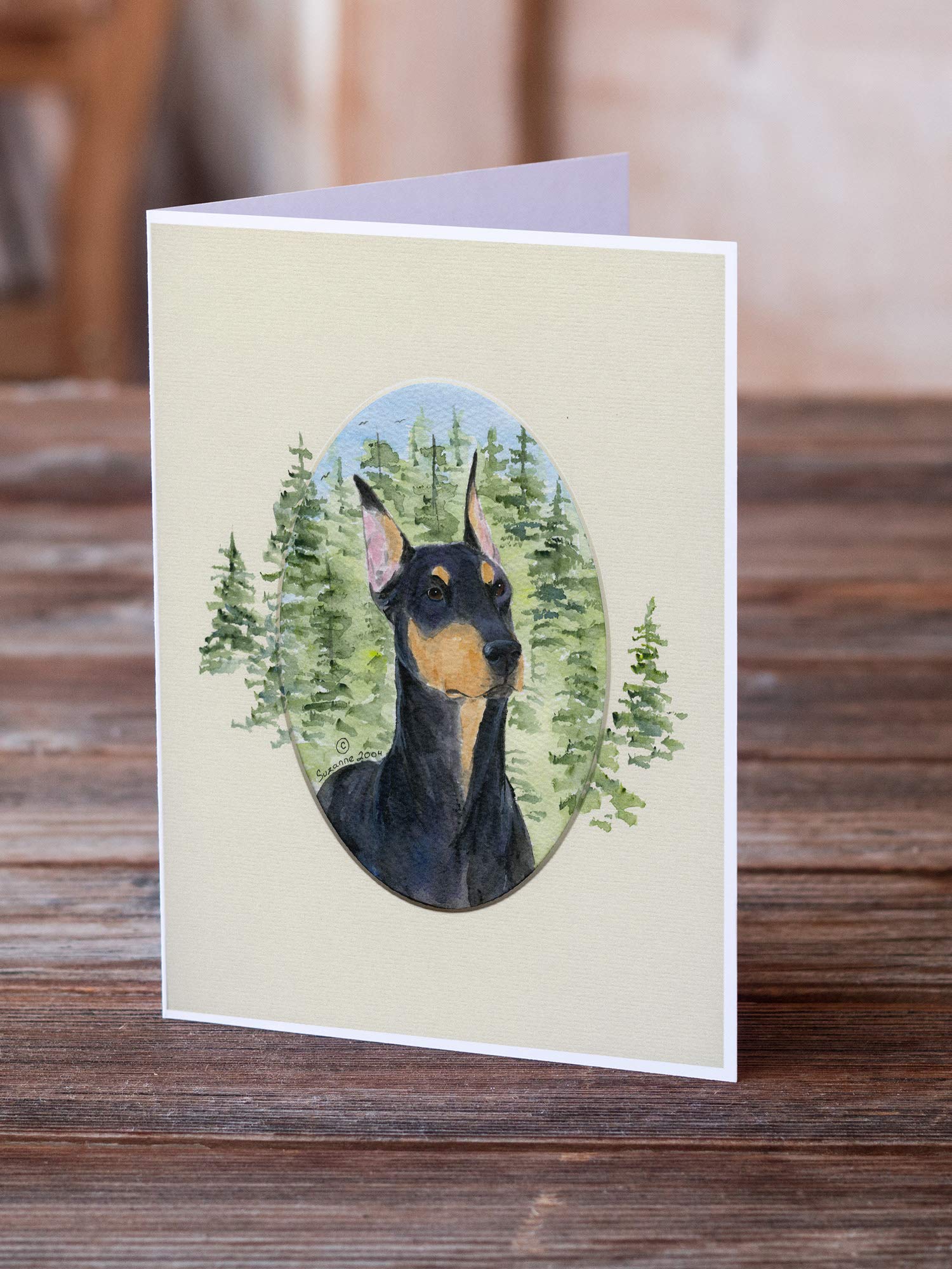 Doberman Greeting Cards & Envelopes Set - Pack of 8 Blank A7 (5x7) Note Cards for All Occasions | Perfect for Birthdays, Thank You Notes & Special Events | Whimsical Dog Lover Stationery