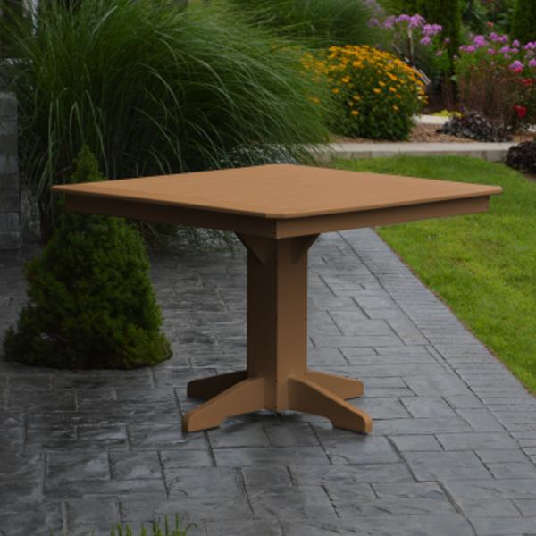 Eco-Friendly Recycled Plastic Square Dining Table - Durable & Sustainable Outdoor/Indoor Use for Patio, Garden, or Kitchen
