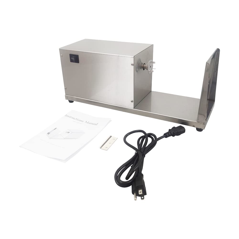 Stainless Steel Electric Potato Chips Slicer & Vegetable Cutter - 110V 20W for Home Kitchen, Fast Food Prep & Party Snacks