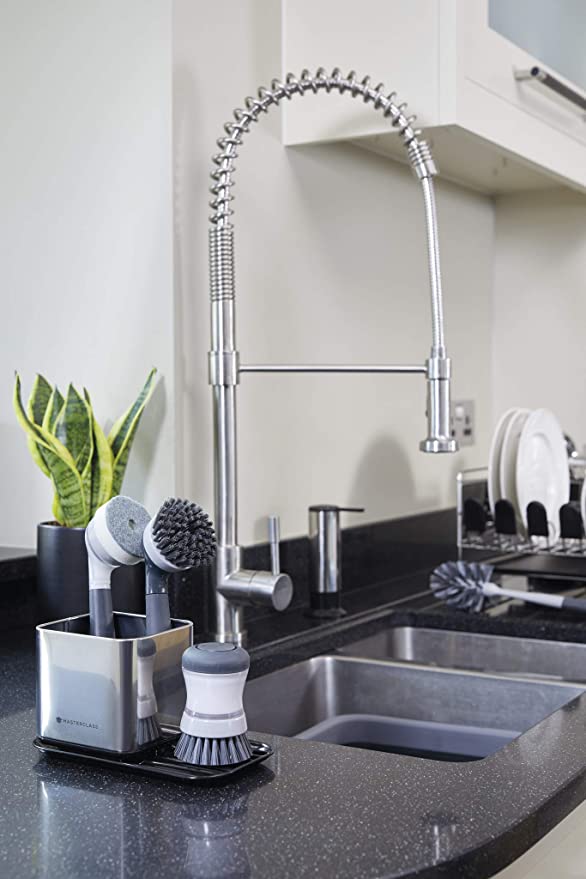 Premium Dish Brush with Sturdy Handle & Durable Bristles - Ideal for Kitchen Cleaning, Dishwashing & Tough Stains Removal - Perfect for Home, Restaurant & Commercial Use