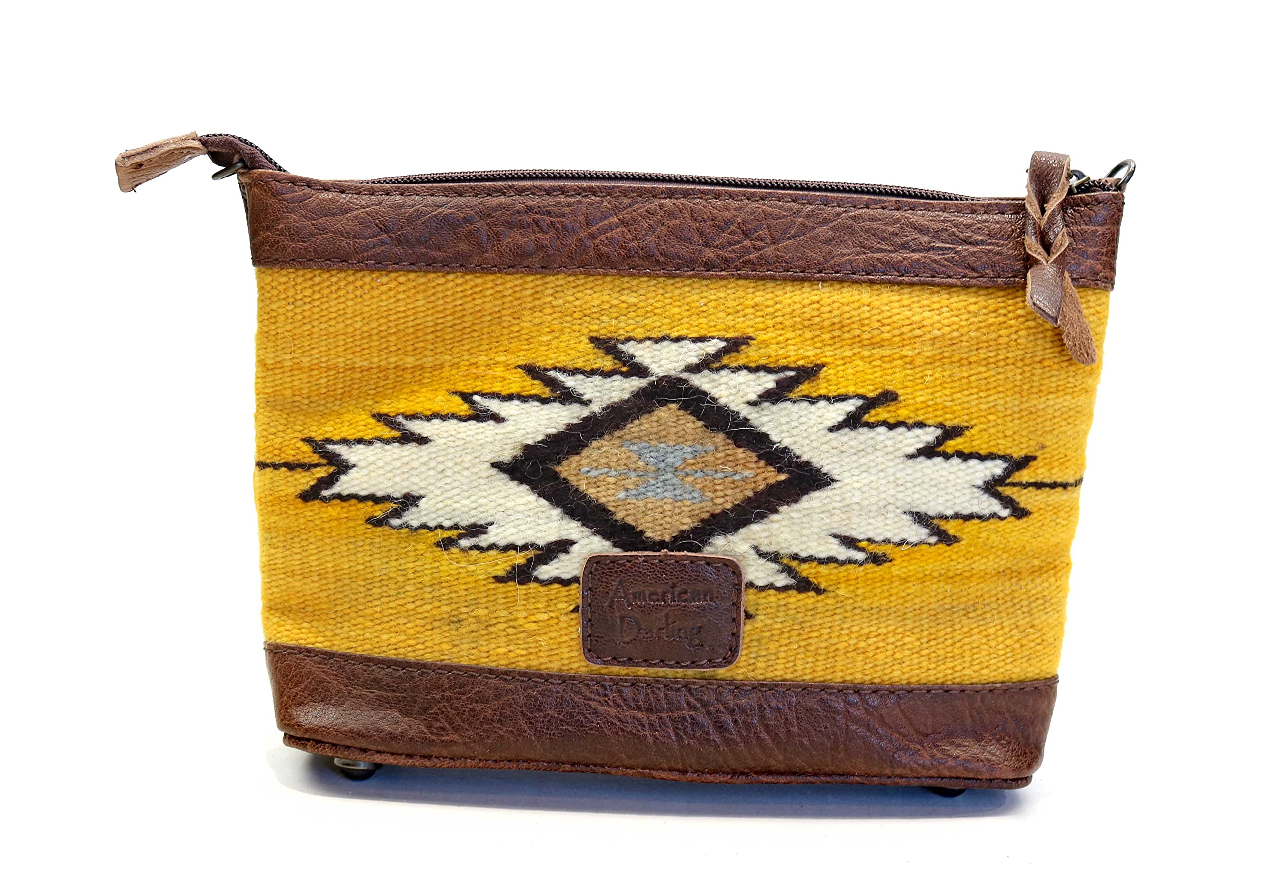 American Darling Multi-Colored Saddle Blanket Purse - Stylish Yellow Crossbody Bag for Women | Western Fashion Accessory for Rodeo, Country Concerts & Everyday Use