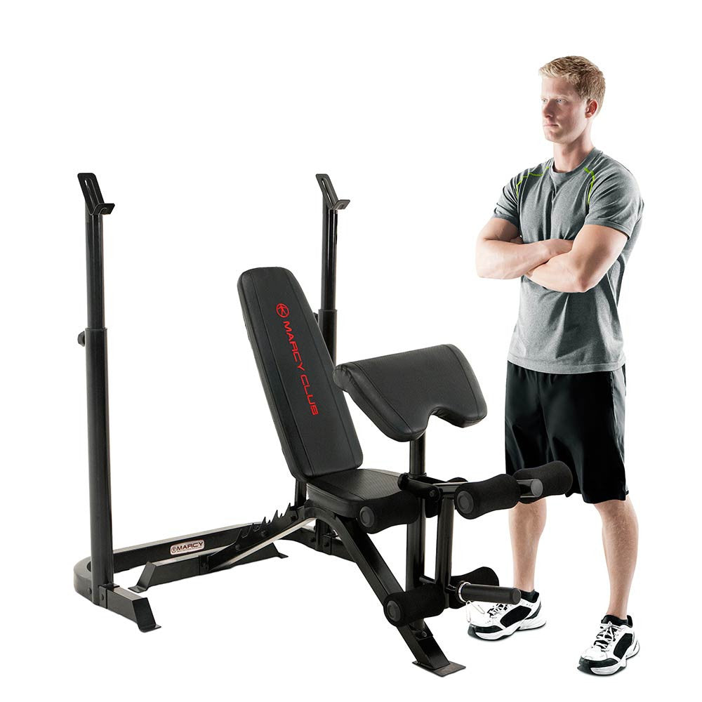Marcy Club Deluxe Mid Size Weight Bench MKB-869 - Home Gym Equipment for Strength Training & Workouts - Perfect for Small Spaces & Home Fitness