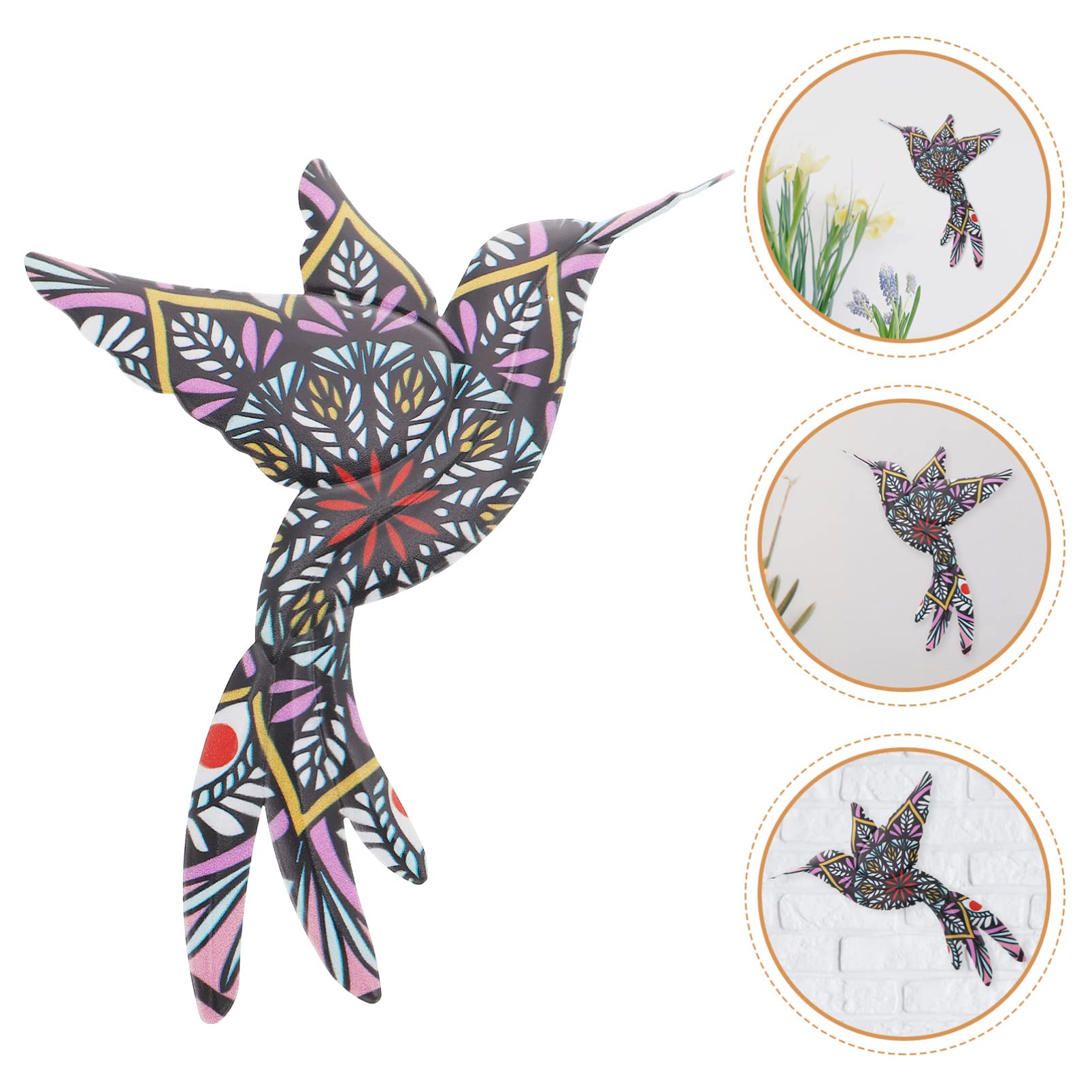 Handcrafted Metal Hummingbird Wall Art - Outdoor Garden Sculpture & Indoor Home Decor for Patio, Fence, Bedroom, Living Room | Rust-Resistant Bird Wall Hanging for Backyard, Deck & Housewarming Gifts